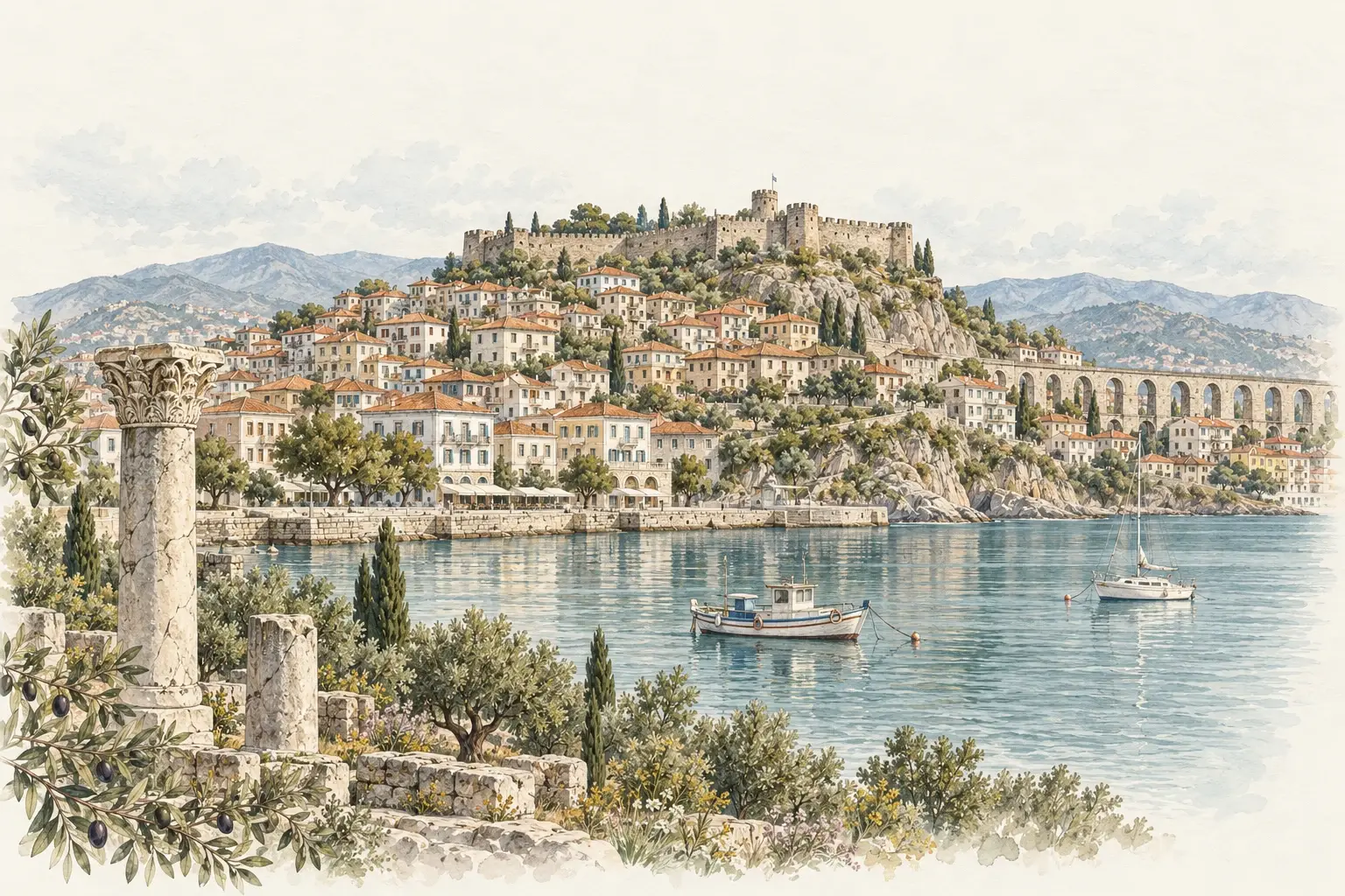 Εικονογραφημένη άποψη · Καβάλα & Φίλιπποι